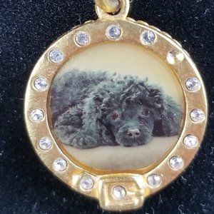 Danbury Mint Eyes of Love Poodle Charm Bracelet